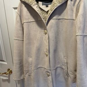 Liz Claiborne Cream Hooded Coat